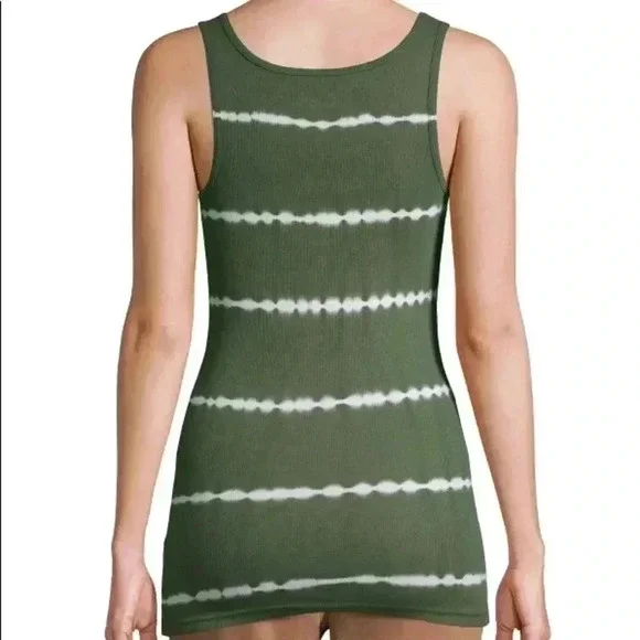 🆕Green Amber Tie Dye Ribbed Tank🆕 - Picture 2 of 8